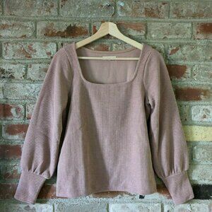 Madewell Ottoman Rib Square Neck Blouse